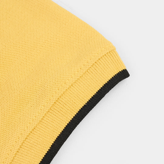 Boys Cotton PK Polo Basic-Yellow