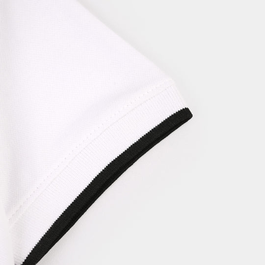 Boys Cotton PK Polo Basic -WHITE