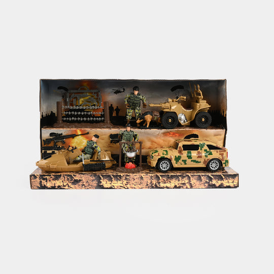 Military Action Figure & Vehicle Playset