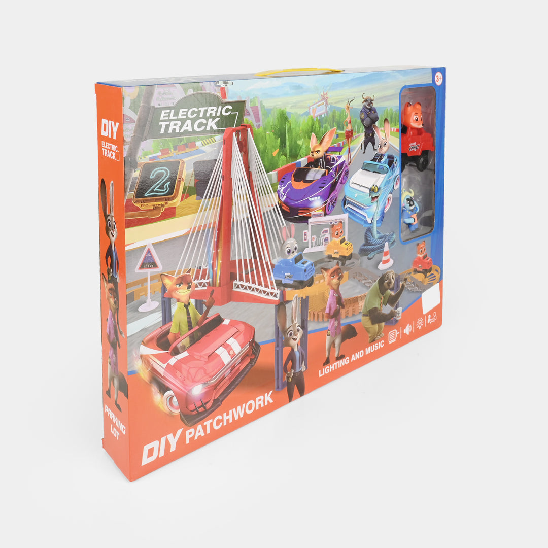 DIY Electric Track Parking Lot Playset