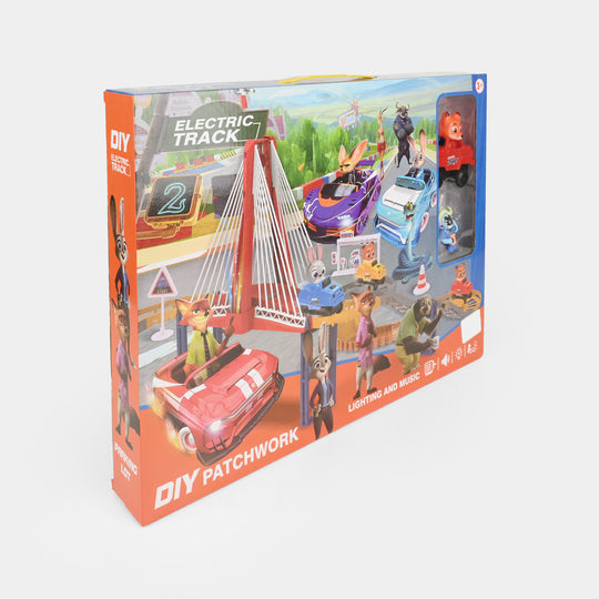 DIY Electric Track Parking Lot Playset