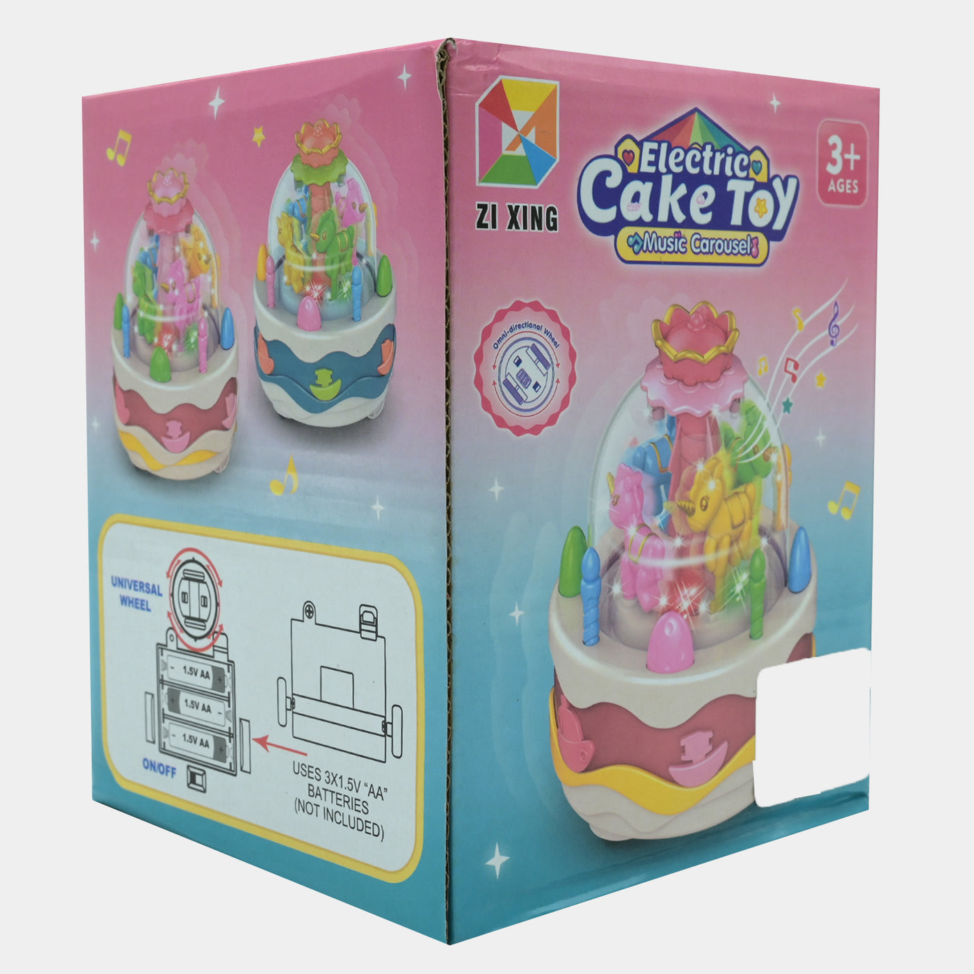 Merry Go Round Electric Cake With Light & Music For Kids