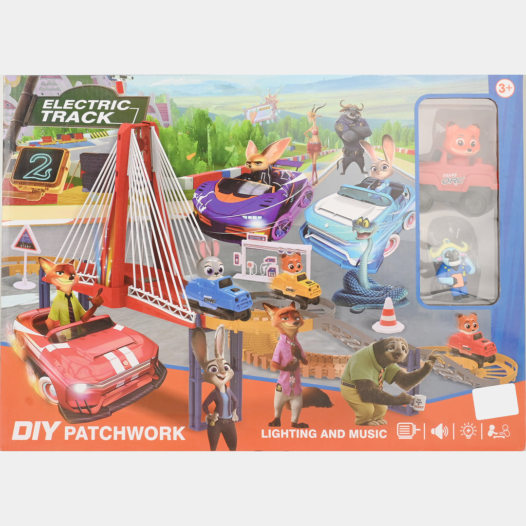 DIY Electric Track Parking Lot Playset