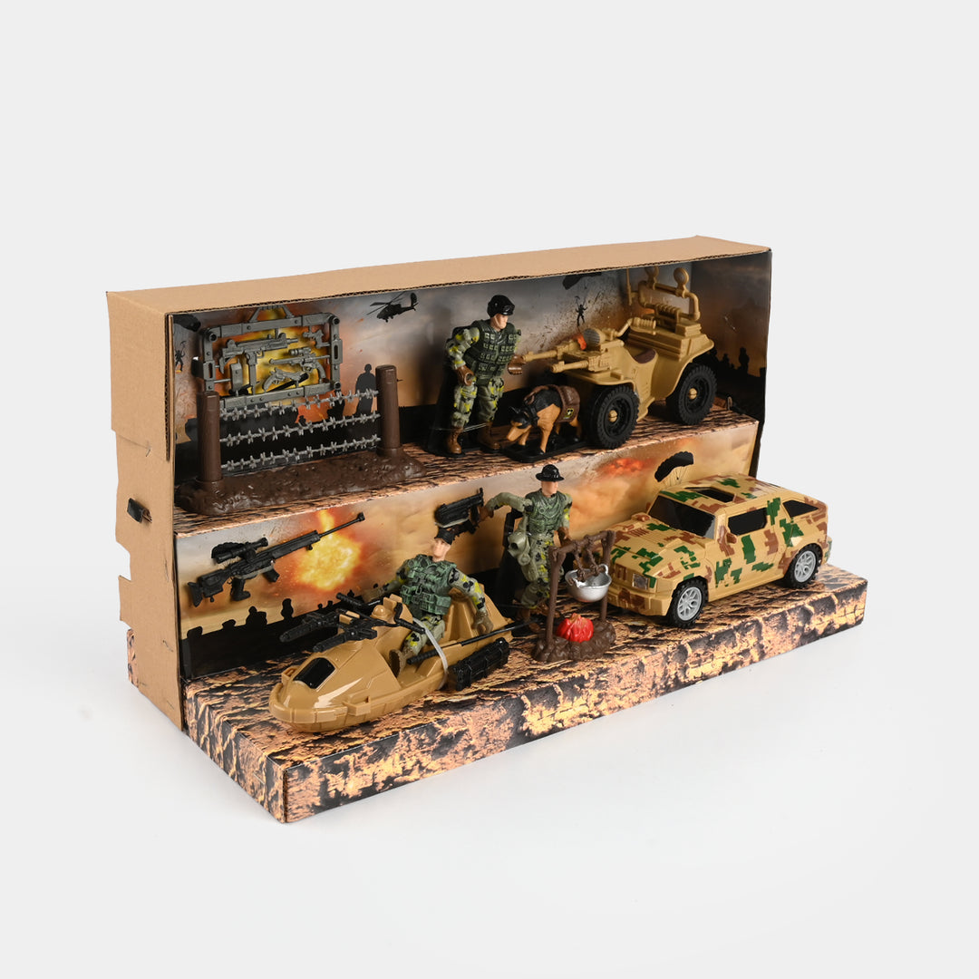 Military Action Figure & Vehicle Playset