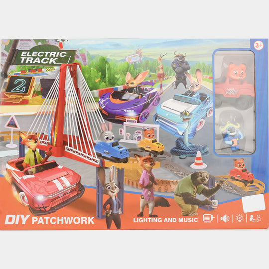 DIY Electric Track Parking Lot Playset