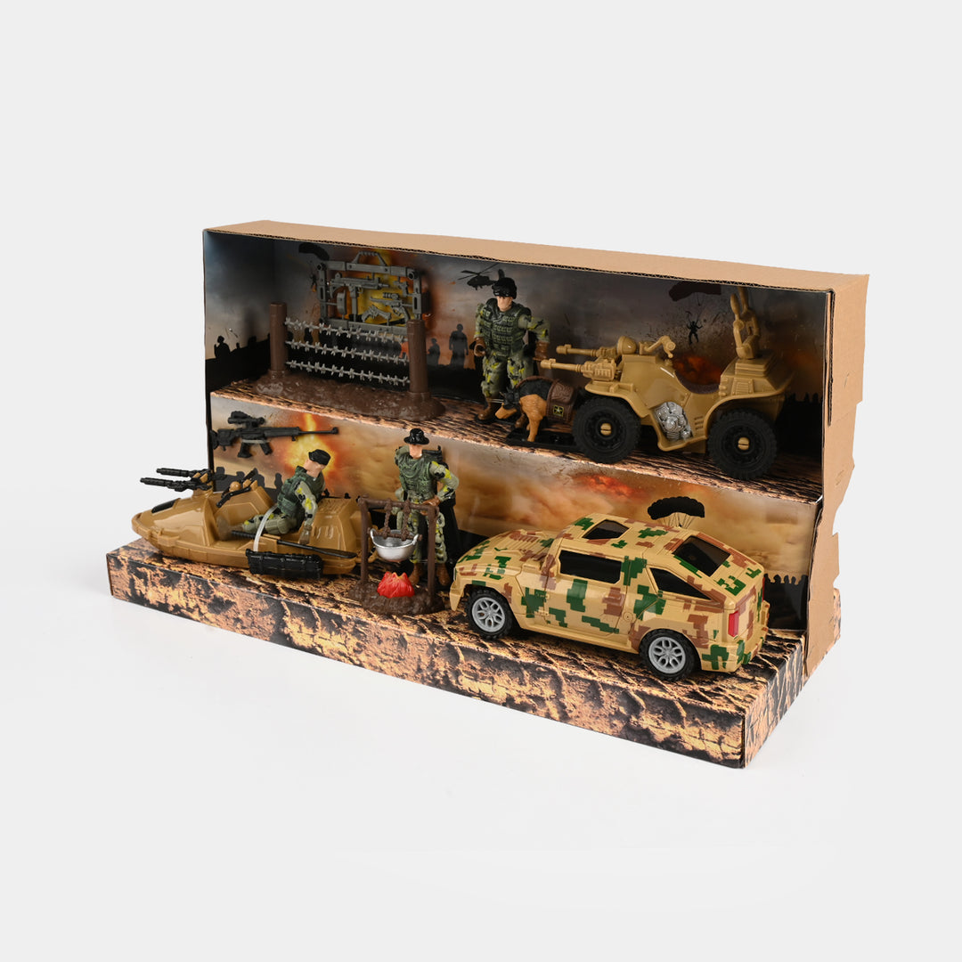 Military Action Figure & Vehicle Playset