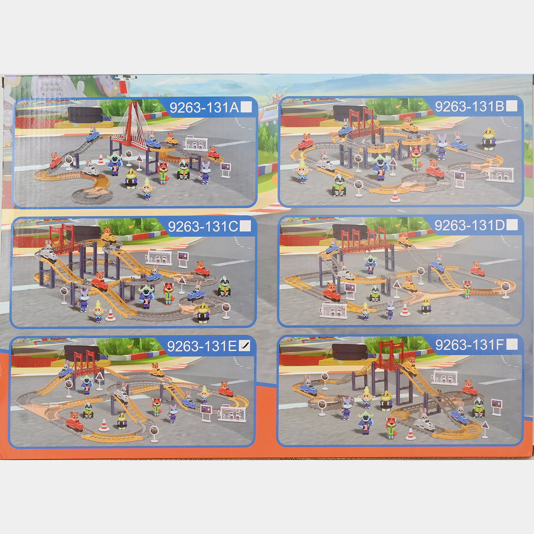 DIY Electric Track Parking Lot Playset