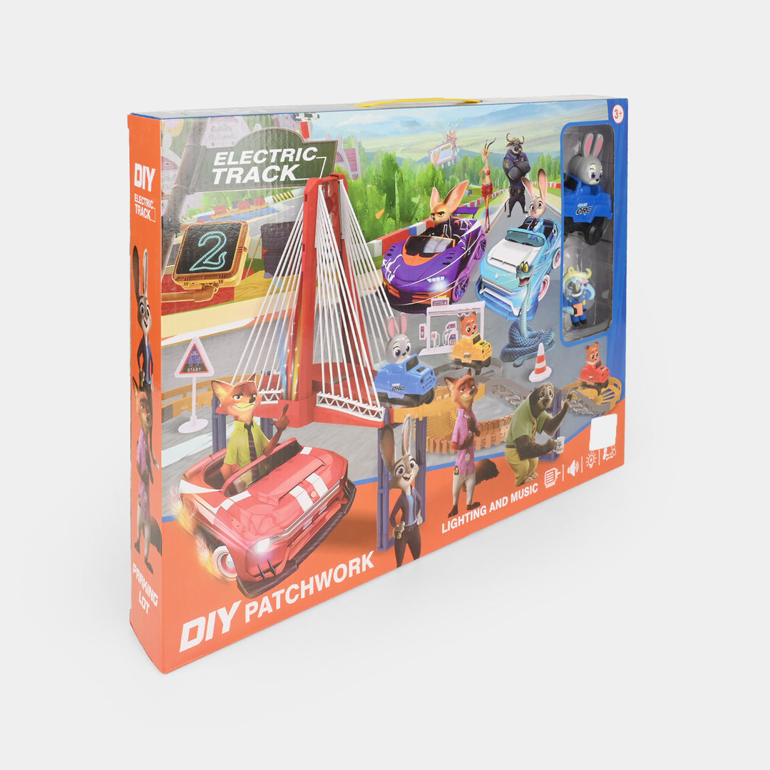 DIY Electric Track Parking Lot Playset