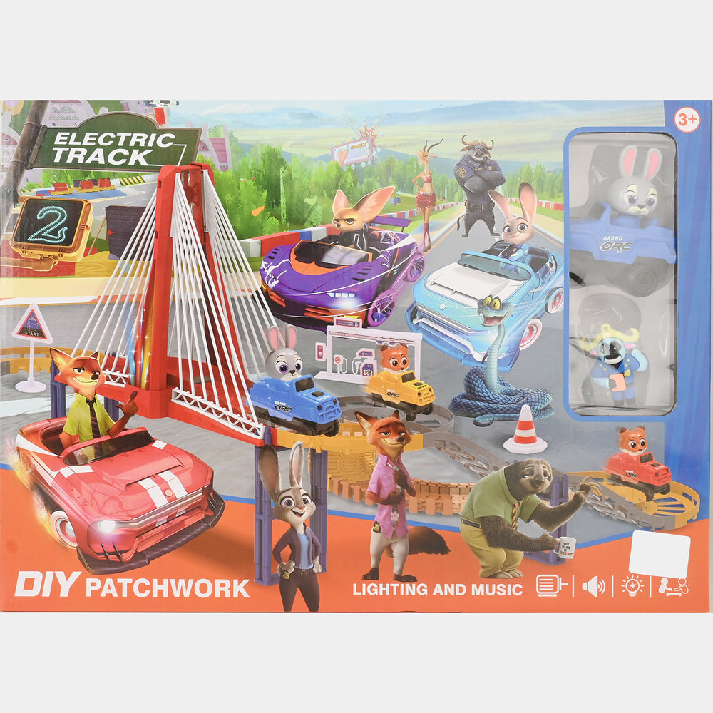 DIY Electric Track Parking Lot Playset