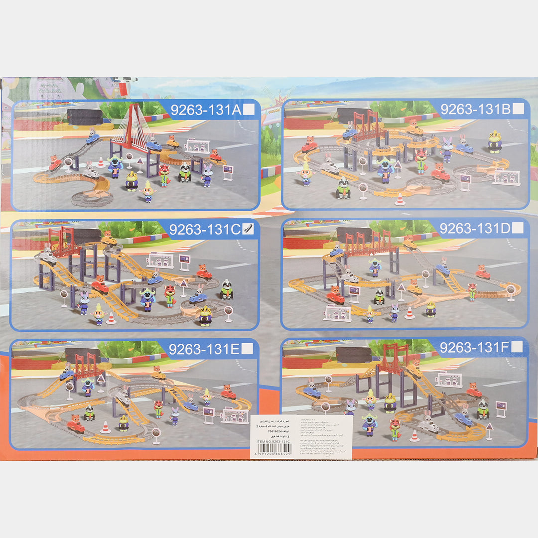 DIY Electric Track Parking Lot Playset