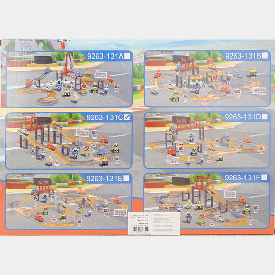 DIY Electric Track Parking Lot Playset