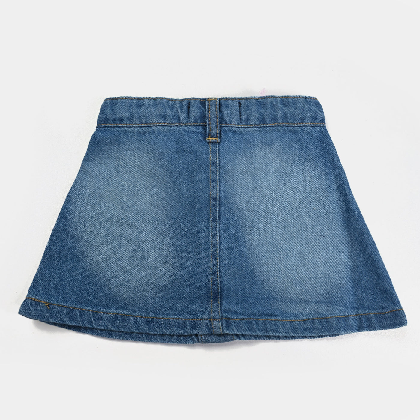Infant Girls Denim Skirts Heart Button-L. Blue