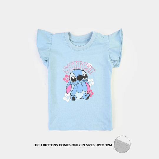Infant Girls Jersey/Terry T-Shirt H/S Stitch