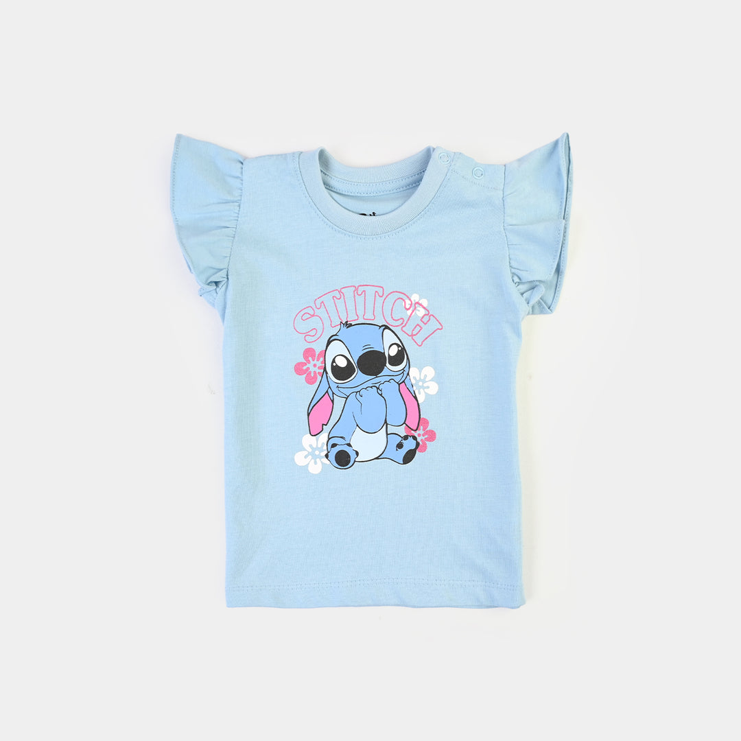 Infant Girls Jersey/Terry T-Shirt H/S Stitch