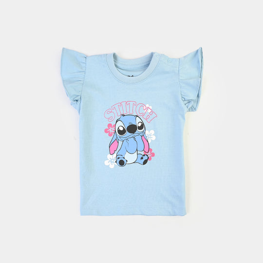 Infant Girls Jersey/Terry T-Shirt H/S Stitch