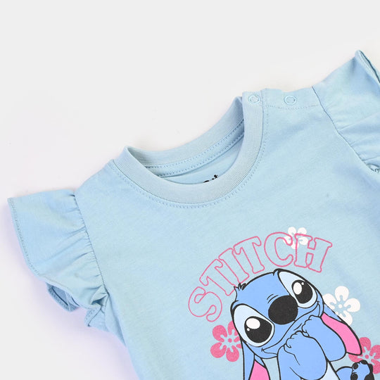 Infant Girls Jersey/Terry T-Shirt H/S Stitch
