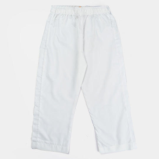 Boys Poly Viscose Pajama Plain -Off White