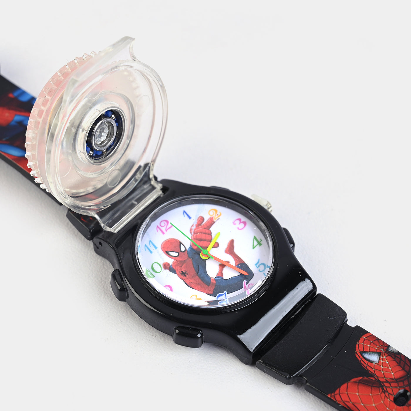 KIDS QUARTZ WATCH MULTI-LIGHT SPINNER