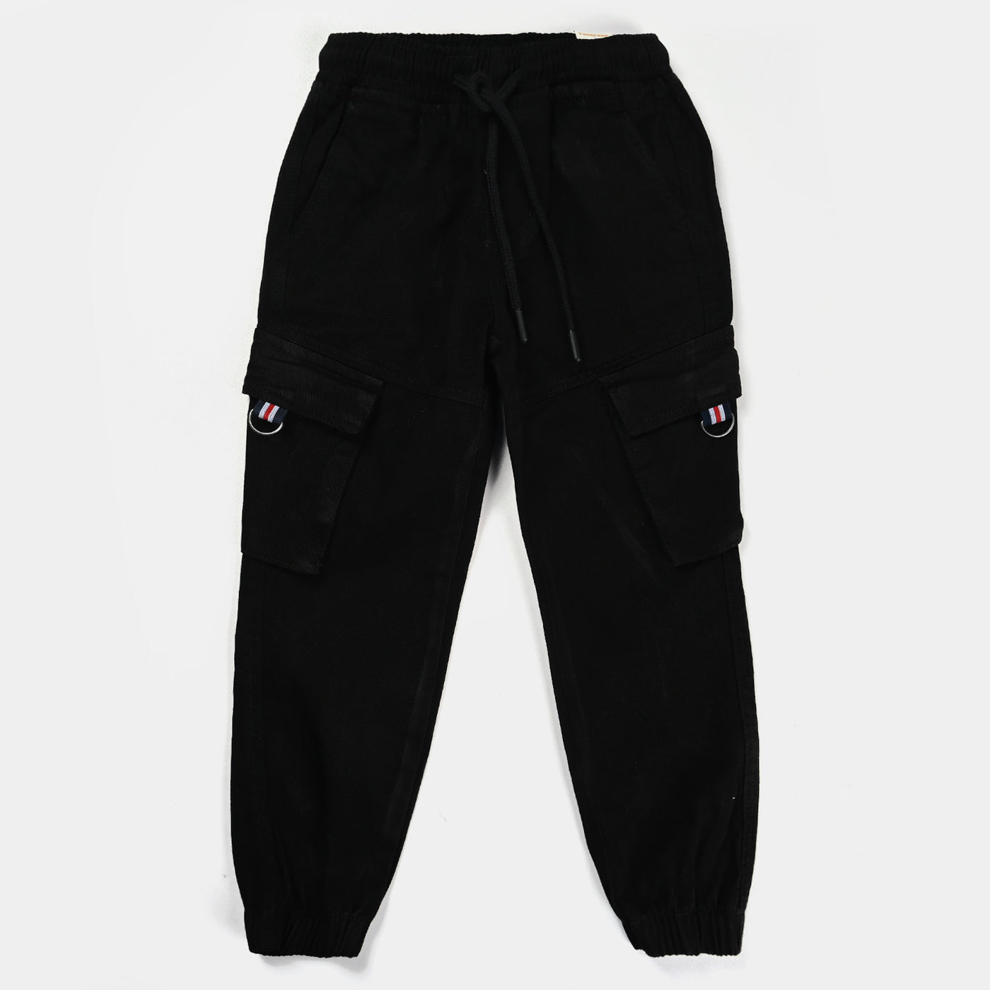 Boys Cotton Twill Cargo | BLACK