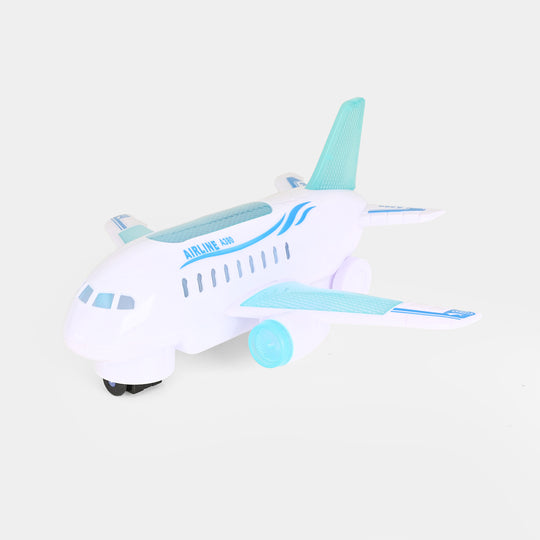 Electric Bump & Go Toy Jet with Light & Music