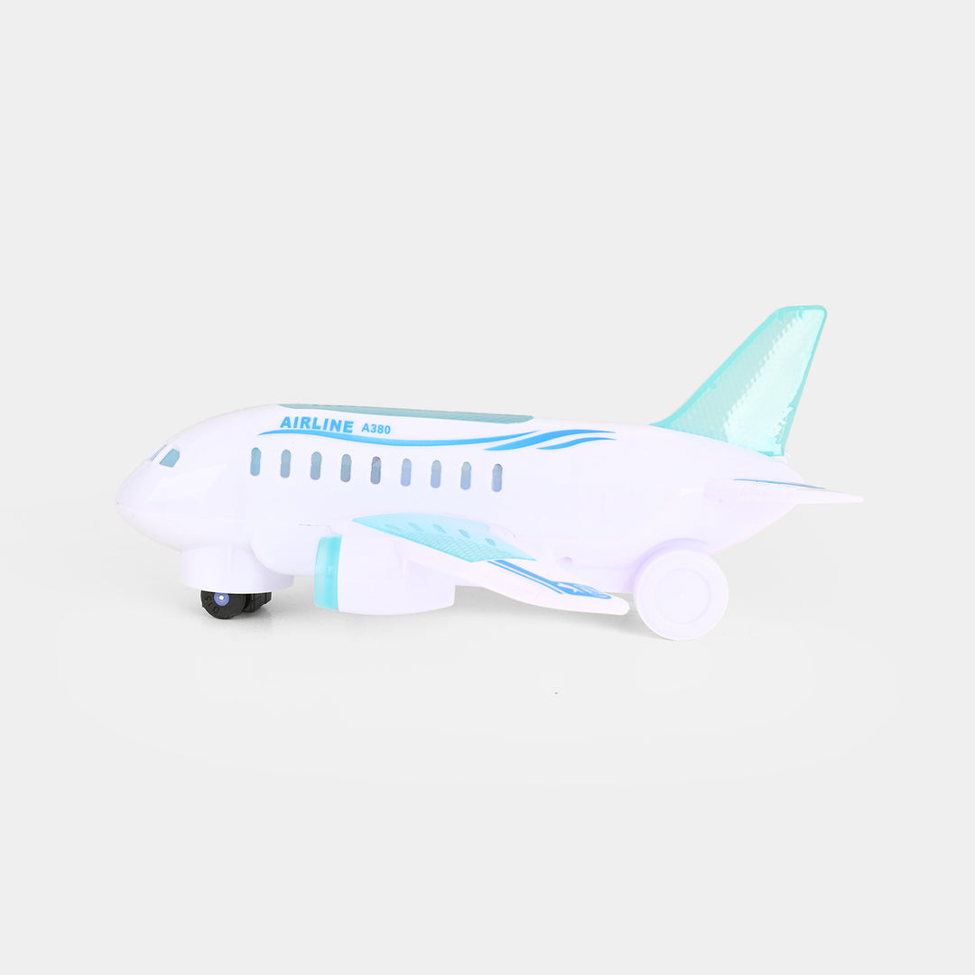 Electric Bump & Go Toy Jet with Light & Music