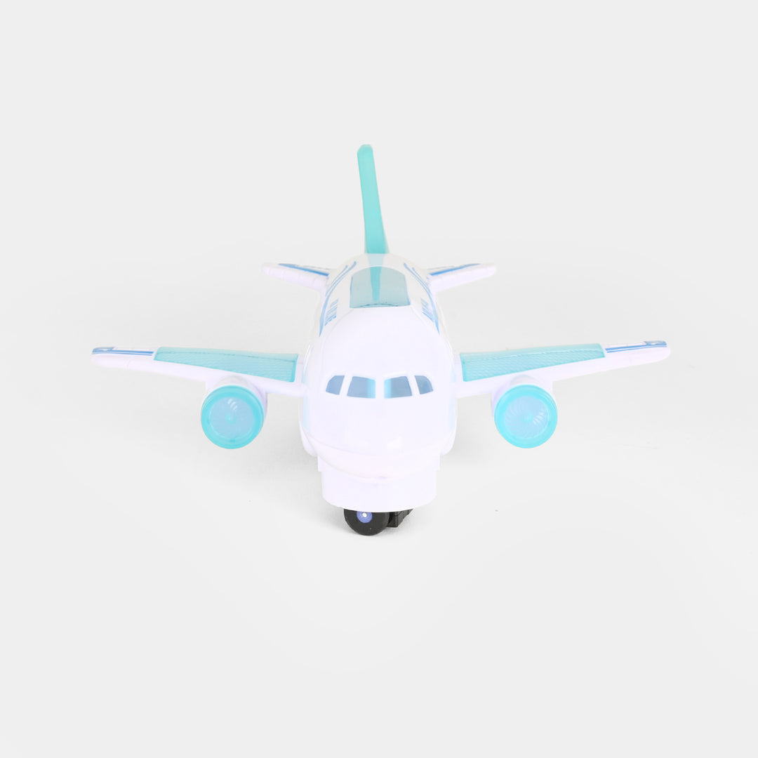 Electric Bump & Go Toy Jet with Light & Music