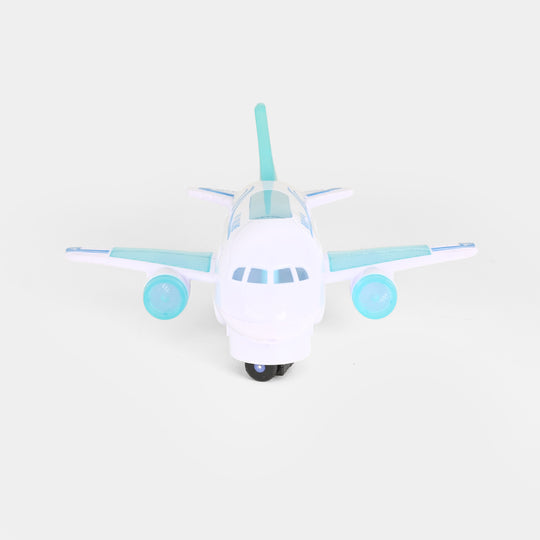 Electric Bump & Go Toy Jet with Light & Music