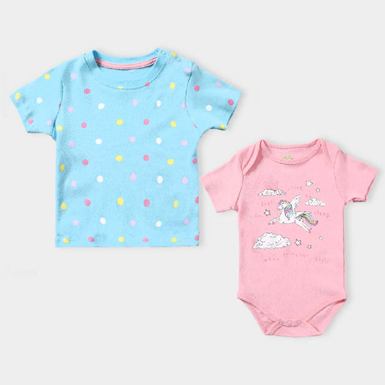 Infant Girls Cotton Interlock 2 Piece Set-T.Breeze