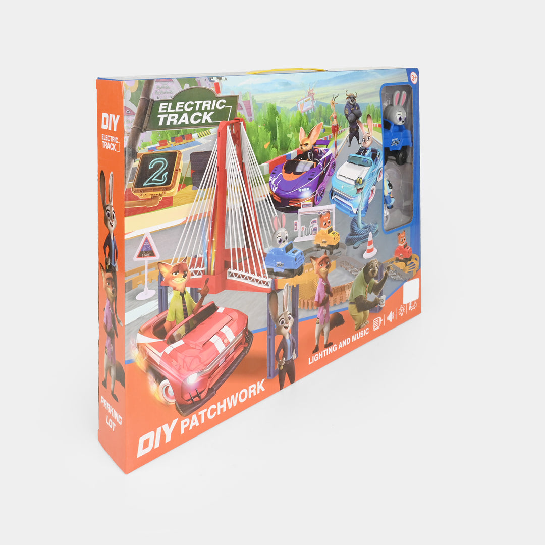 DIY Electric Track Parking Lot Playset