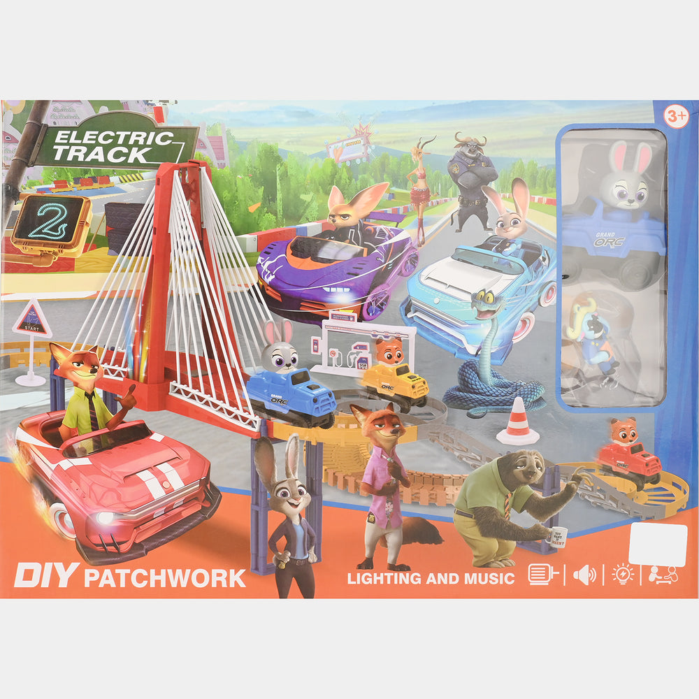 DIY Electric Track Parking Lot Playset