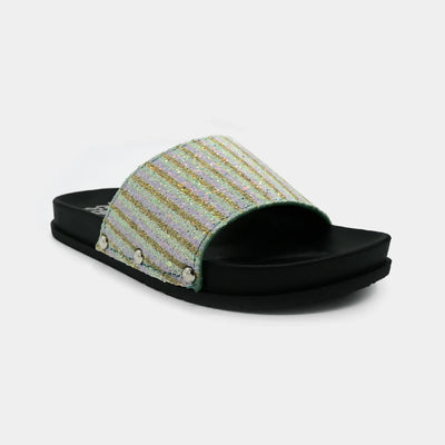 Teens Girls Casual Slipper CL-16-Green