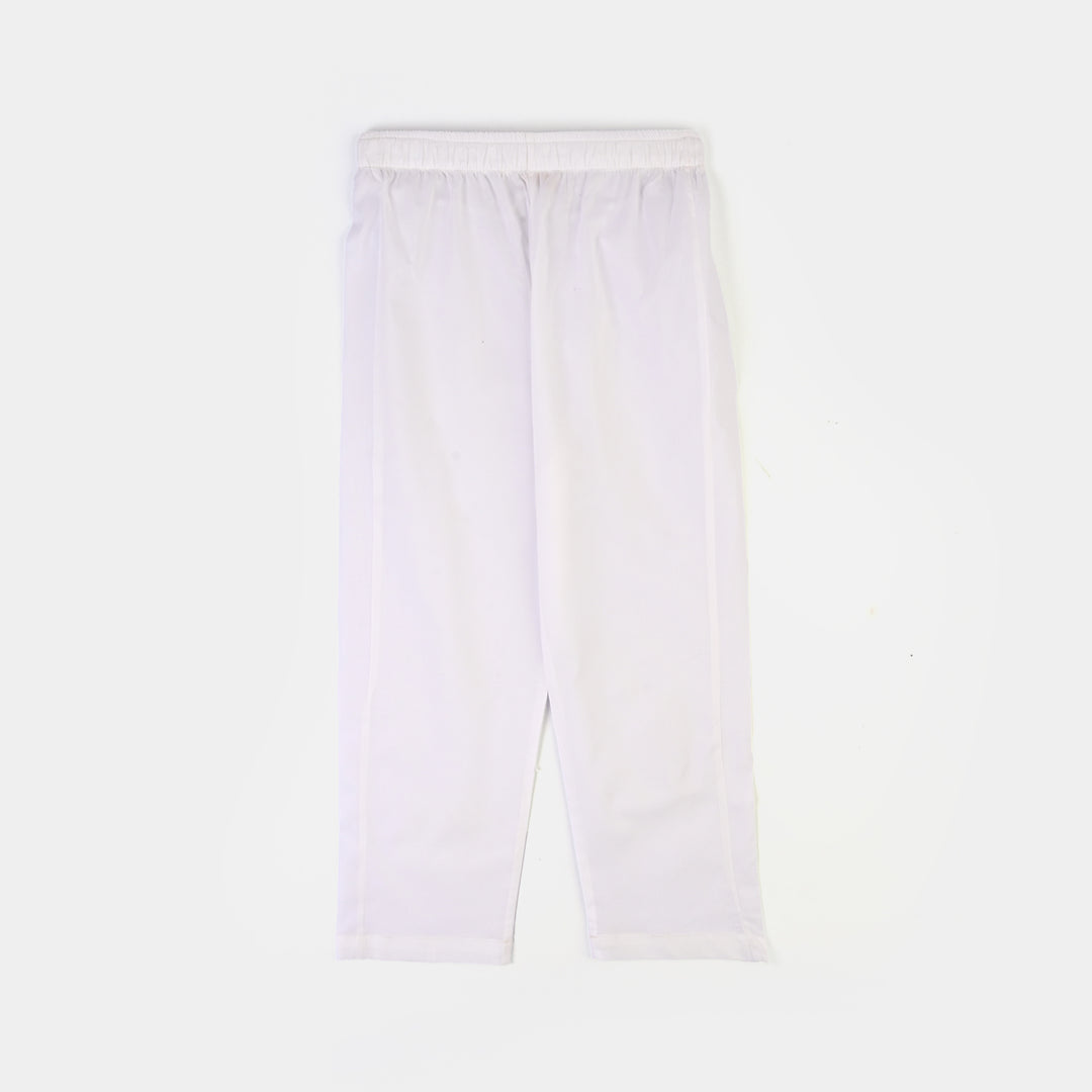 Boys Cotton Poplin 2Piece Suit (Chicken Kari)-WHITE