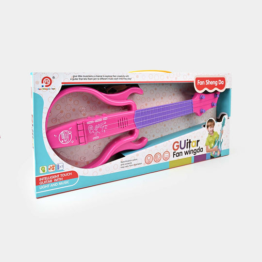 Guitar Rose Red With Light & Music For Kids