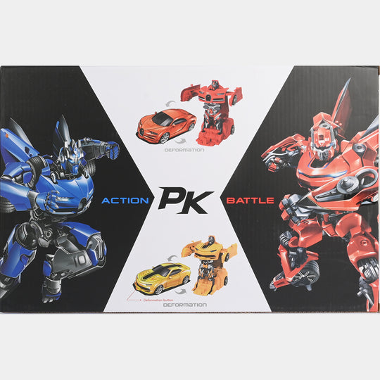 2-in-1 Dual Remote Control Transforming Vehicle Set