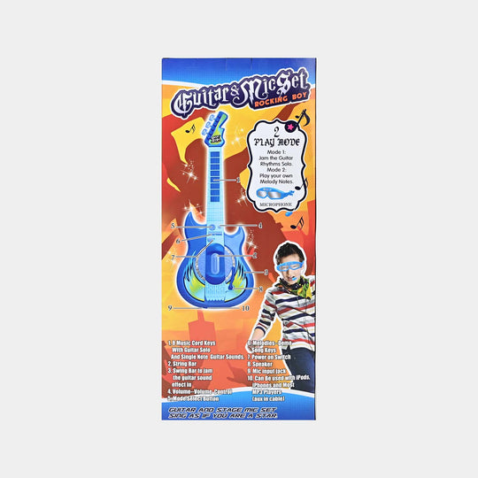 Guitar With Glasses & Microphone For Kids