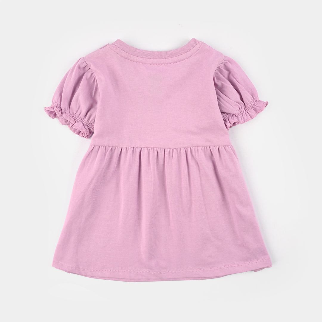 Infant Girls Jersey/Terry Knitted Frock (Good Mood)