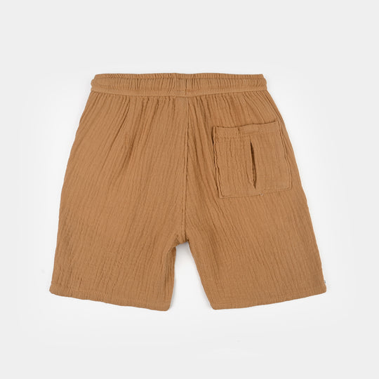 Boys Gauze Shorts (Summer Essence) - Brown