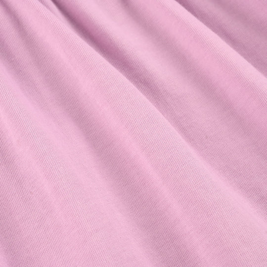 Girls Jersey/Terry Knitted Frock (Good Mood) - Pink