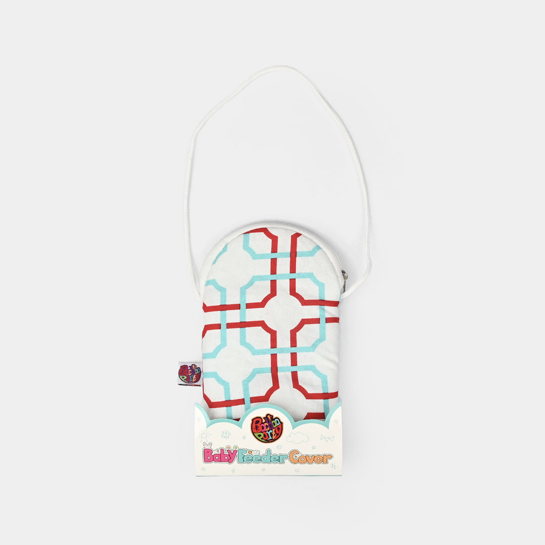 Stylish Geometric Patterned Crossbody Bag – Red & Blue