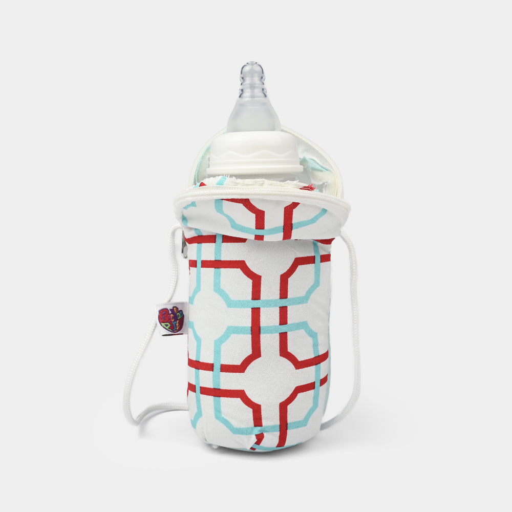 Stylish Geometric Patterned Crossbody Bag – Red & Blue