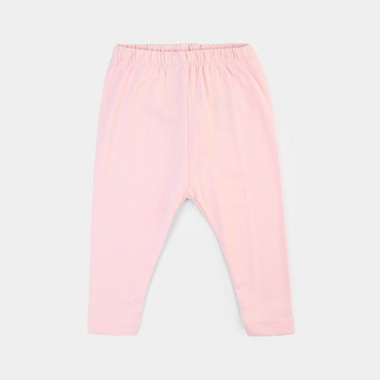 Infant Girls Jersey Plain Tights-Cherry Blo