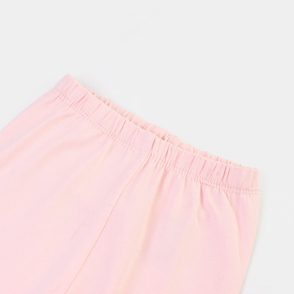 Infant Girls Jersey Plain Tights-Cherry Blo