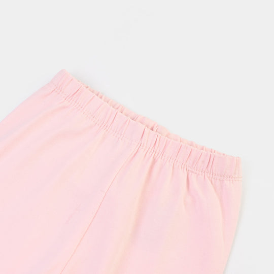 Infant Girls Jersey Plain Tights-Cherry Blo