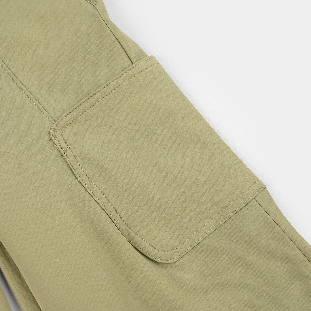 Girls Poly Twill Pants (Square) - Green