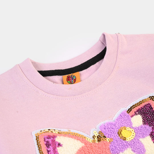 Girls Fleece Sweatshirt Winter - D.Lavender