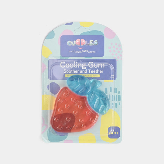 Cuddles Baby Cooling Gum Soother & Teether - Strawberry