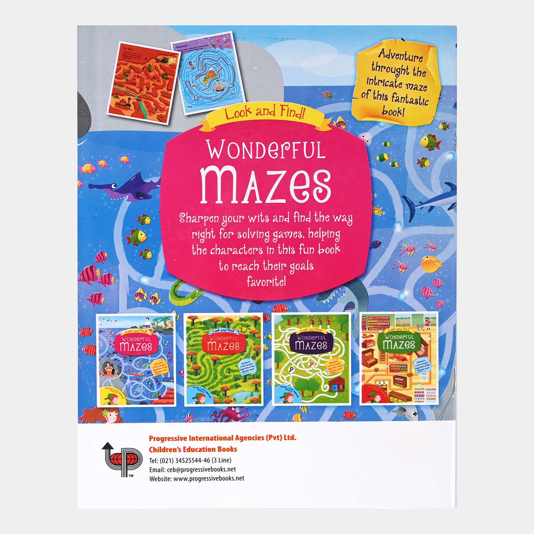 Wonderful Mazes Activity Book For Kids