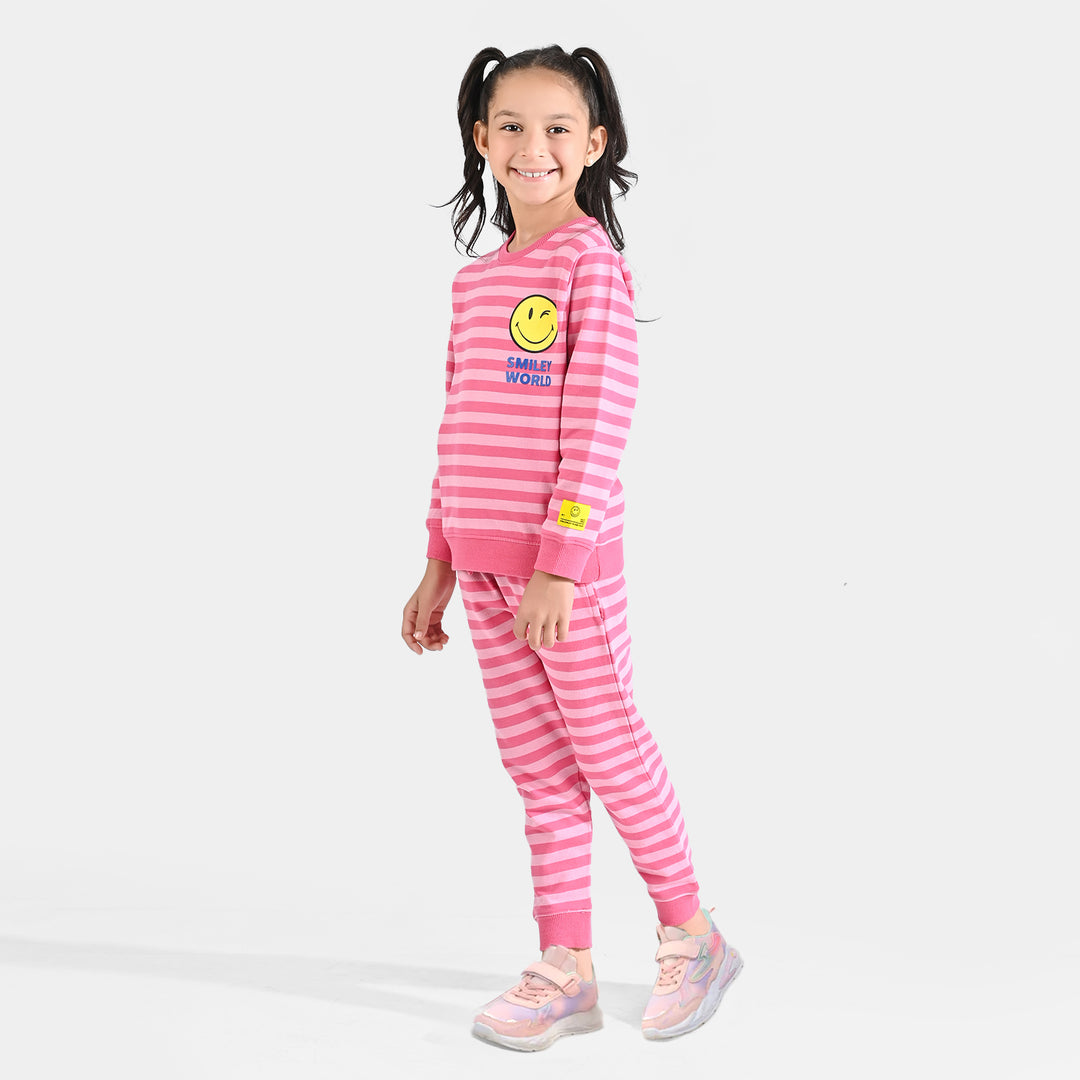 Girls Cotton Terry 2 Piece Suit Smiley World