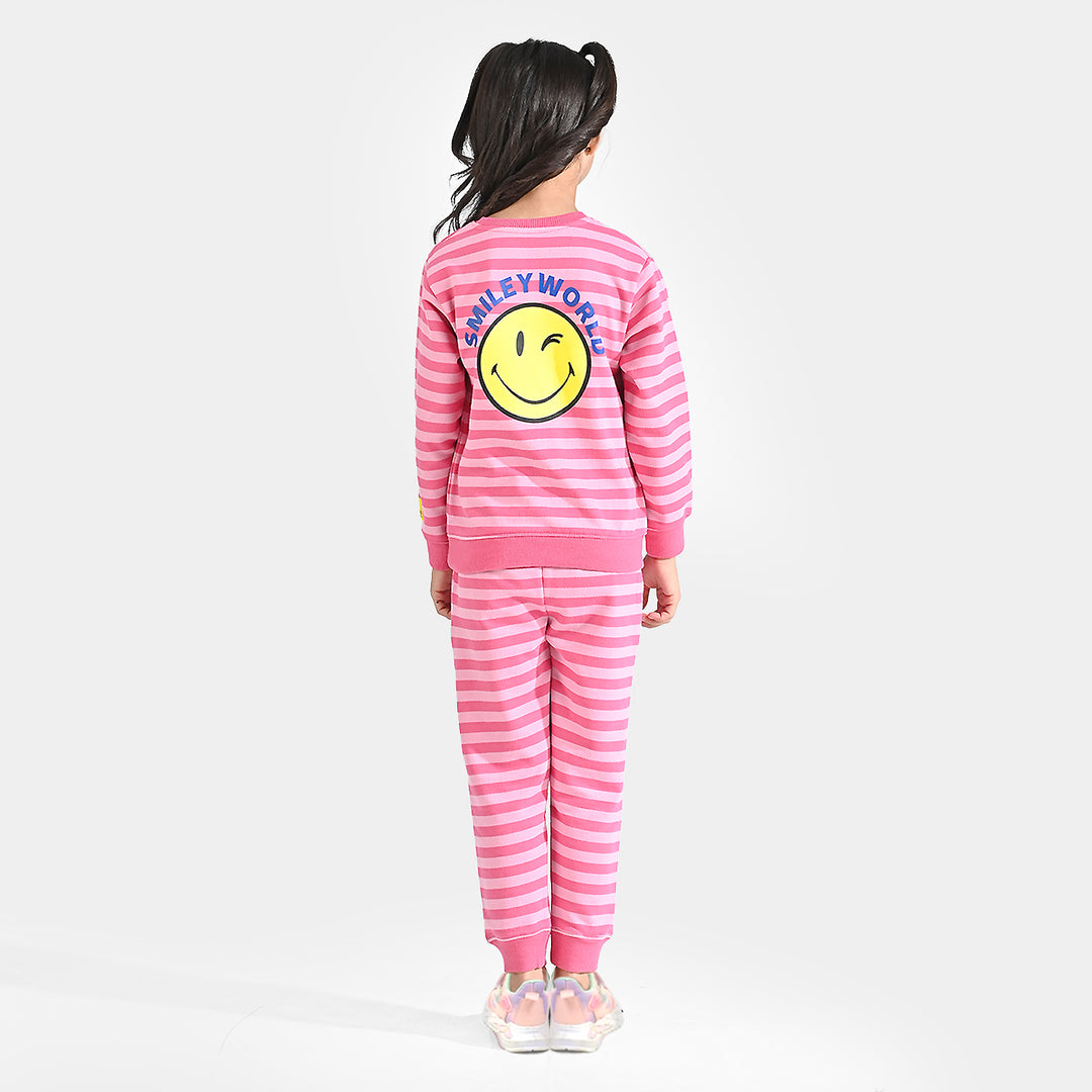 Girls Cotton Terry 2 Piece Suit Smiley World