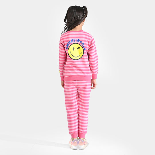 Girls Cotton Terry 2 Piece Suit Smiley World